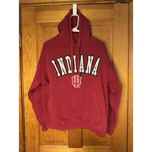 Indiana University Red Hoodie Sweatshirt Size Large
